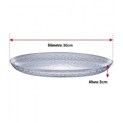 Prato Para Bolo 30cm Ravena De Vidro Home Special